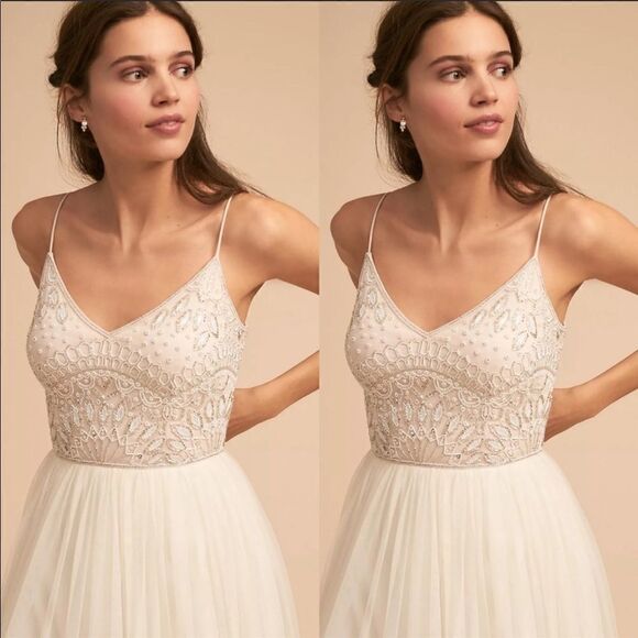 Adrianna Papell Beaded Bodice Mesh Fit & Flare - Picture 4 of 5